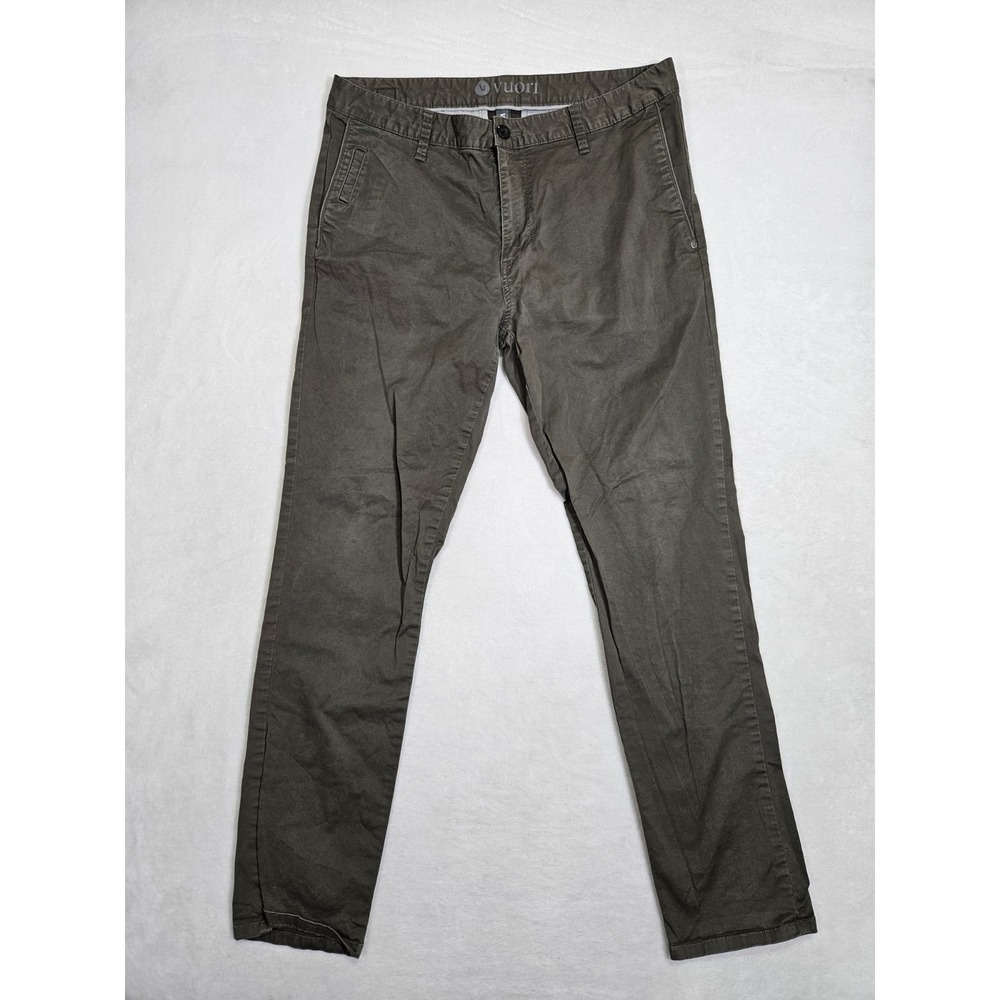 Vuori Collins Gray Chino Pants Men's 33 Stretch Travel Commuter Pockets V433
